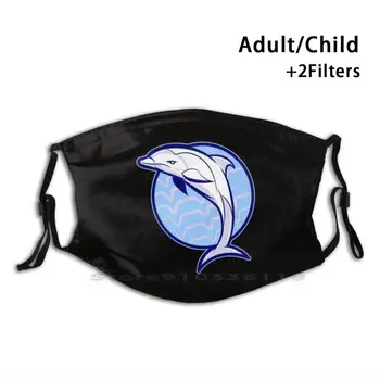 Rimtai Ieško Delfinų Dizaino Apsaugos Nuo Dulkių Filtras Plaunamas Veido Kaukė Vaikams Delfinų Jūroje 