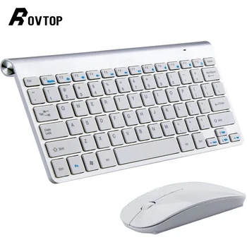 Rovtop 2.4 G Belaidė Klaviatūra Ir Pelė, Mini Multimedia Keyboard Mouse Combo Nustatyti Nešiojamojo kompiuterio Nešiojamojo 