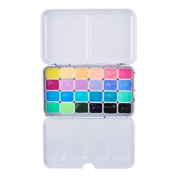 Rubenso saldainiai spalvos akvarelės dažų dozavimo box 24 spalvų / 1ml nešiojamas mini akvarelės dažų pradedantiesiems Meno Reikmenys