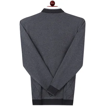 Rudenį ir žiemą naujas megztinis vyrams kailis kokybės didelio dydžio megztinis vidutinio amžiaus plius aksomo storas šiltas žiemą cardigan megztinis 75