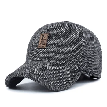 Rudenį ir žiemą naujas šiltas žiemos skrybėlę lauko ausų apsaugos megztos kepurės laisvalaikio sporto beisbolo kepuraitę medvilnės trucker kepurės