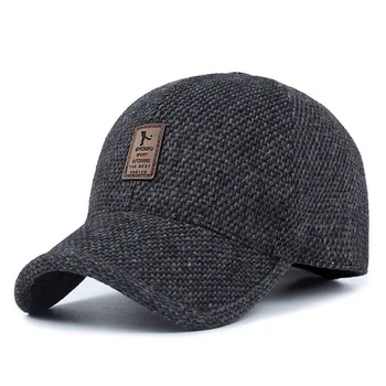 Rudenį ir žiemą naujas šiltas žiemos skrybėlę lauko ausų apsaugos megztos kepurės laisvalaikio sporto beisbolo kepuraitę medvilnės trucker kepurės