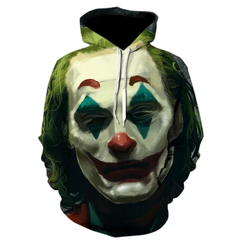 Rudenį JIS Klounas 3D Atspausdintas Vyrų Palaidinukė Trileris, Siaubo Filmas Megztinis Berniukui, Mergina Hoodies Mados Atsitiktinis Joker Negabaritinių Hoodie