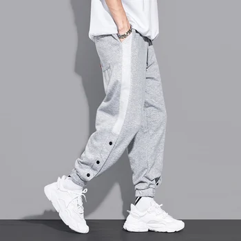 Rudenį Naujai Mados Atsitiktinis Poilsiu Kelnės Vyrams Aukštos Kokybės Palaidi Tinka Siuvinėjimo Dizaineris Streetwear Hip-Hop Sweatpants Hombre