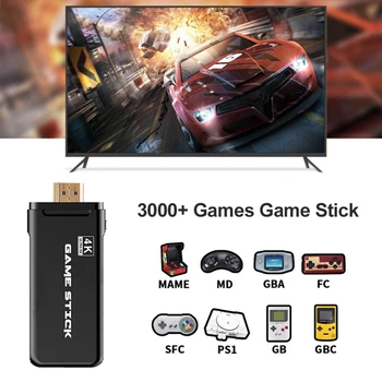 S2 4K HD Bevielio Vaizdo Žaidimų Konsolės 2.4 G 3000 Žaidimai CPS už PS1 Mini Arcade Žaidimų Konsolės, du kartus Valdytojas Dovana