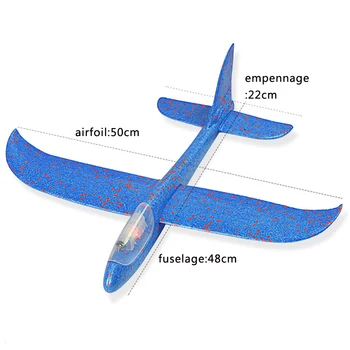 SAILEROAD Didelis FlyingFoam Mesti Sklandytuvas Inercijos Led Naktį Orlaivio Žaislas Vertus Pradėti Lėktuvo Modelio Šviesos Žaislai Vaikas Žaidimai