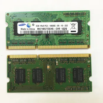 Samsung ddr3 2gb ram 2GB 1RX8 PC3-10600S-9-10-ZZZ DDR3 2GB 1333MHz Nešiojamas atminties 1,5 V 204pin