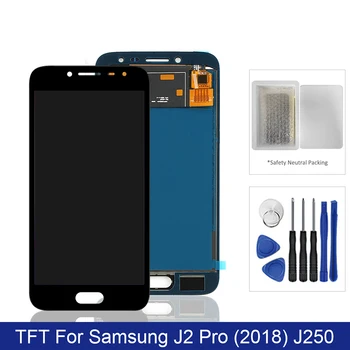 Samsung Galaxy J2 Pro 2018 LCD Ekranas Jutiklinis Ekranas skaitmeninis keitiklis Asamblėjos SM J250F J250 J 2 2018 250F Sm-J250F Testas