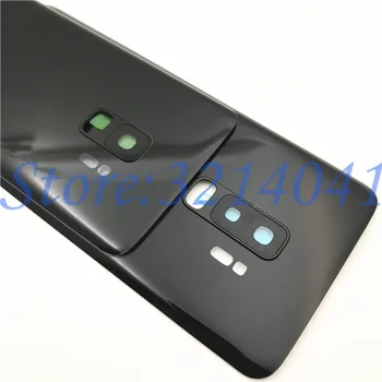 Samsung Galaxy S9 G960F & S9 Plus G965 S9+ Galinio Baterijos Dangtelio Durų Galiniai Būsto Atveju Pakeiskite+galinio vaizdo Kamera, Stiklo Objektyvas+Logo