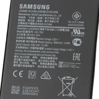 Samsung Originalus atsarginis Telefono Baterija HQ-70N Samsung Galaxy A11 A115 SM-A115 Originali Pakeitimo Telefono Baterija 4000mAh