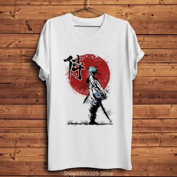 Samurajus Palikuonis, Sakata Gintoki GINTAMA Juokingas Anime T-shirt Homme Naujas Trumpas Marškinėliai Vyrams, Atsitiktinis Marškinėlius Unisex Manga Streetwear