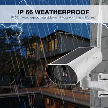 Saulės Skydelis, WIFI Kamera 1296P HD Laido-Nemokamai Baterija IP Kamera Lauko IP67 atsparus Vandeniui 3MP Saugumo CCTV Vaizdo PIR Dviejų krypčių Garsas