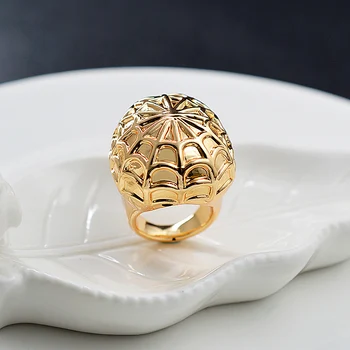 Saulėtą Papuošalai Didelis Žiedas 2020 M. Naujo Dizaino Aukštos Kokybės Vario Žiedas Papuošalai Moterims, Ir Vestuvių Žiedas Madinga Žiedas Voratinklyje Dovana