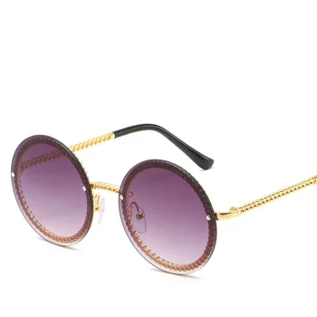 Seksualus Mados Metalo Akiniai nuo saulės Moterims Prekės ženklo Dizaineris Prabangius Pink Lady Kelionės Klasikinis Retro Vyrų Taškus Veidrodėliai Saulės akiniai UV400