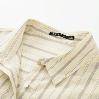 SEMIR Moterų dryžuotas ilgomis rankovėmis palaidinė 2020 naujas prarasti saldus temperamento mergina kolegija stiliaus marškinėliai