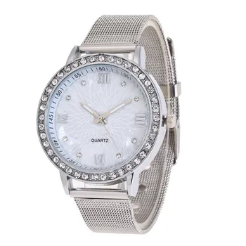 Senovinių Moterų Laikrodžiai Crystal Bright Diamond Romos Skaitmeninio Tinklo Žiūrėti Kvarco Klasikiniai Laikrodžiai feminino Dropshipping P40