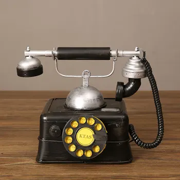 Senovinių Namų Dekoro Telefono Vintage Modelis Europos Retro Pasukimo Dial Telephone Nustatyti Rankų Darbo Senojo Geležies Telefono Rekvizitai