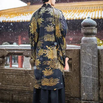 Senovės Rytų Drabužių Porų Juoda Hanfu Rinkiniai Tradicinės Kinų Stiliaus Fancy Dress Vyrų, Moterų, Cosplay Kostiumai Helovinas