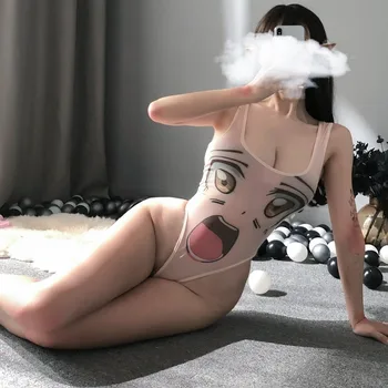 Sexy Anime Cosplay Erotika Kawaii Mielas Ddlg moteriškas apatinis Trikotažas, Vienas Gabalas Bodysuit Moterų Mergina Jumpsuit Animacinių filmų Kūno Kostiumai Slutty Drabužiai