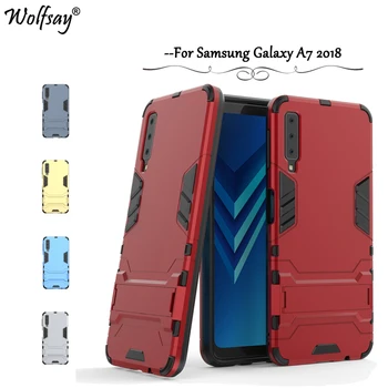 SFor Samsung Galaxy A7 2018 Atveju Prabanga Šarvai Silikoninis Telefono dėklas Samsung Galaxy A7 2018 Galinį Dangtelį Samsung 