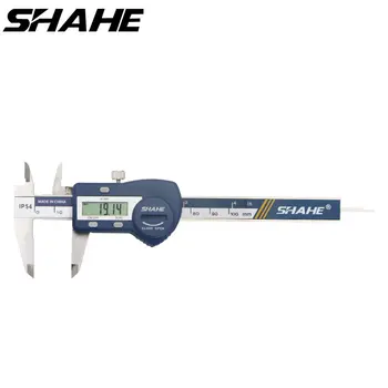 SHAHE Vandeniui IP54 100 mm 0.01 mm Skaitmeninis Suportas Nerūdijančio Plieno Elektroninių Vernier Suportas Mikrometro Matavimo Įrankis