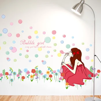 [shijuekongjian] Animacinių filmų Mergina Sienų Lipdukai 