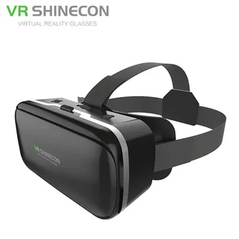 Shinecon 6.0 3D VR Virtualios Realybės Akiniai Casque 3 D Akiniai laisvų Rankų įranga Šalmas Dėžutė Su Gamepad 