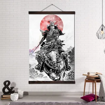 Sienos Meno Dekoro Plakatų ir grafikos Paveikslai Tapyba Namų Puošybai Sienos Nuotraukas Kambarį Japonijos Meno Samurajus Jojimo Arklys