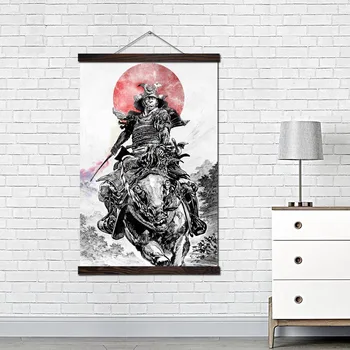 Sienos Meno Dekoro Plakatų ir grafikos Paveikslai Tapyba Namų Puošybai Sienos Nuotraukas Kambarį Japonijos Meno Samurajus Jojimo Arklys