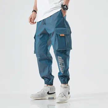 SingleRoad Mens Krovinių Kelnės Vyrams Mados 2021 Šoninių Kišenių Hip-Hop Poilsiu Vyrų Japonijos Streetwear Kelnės Sweatpants Kelnės Vyrams