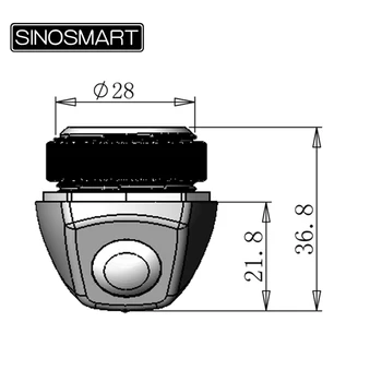 SINOSMART HD Automobilių Stovėjimo aikštelė, Atbulinės Atsarginė Kamera, skirta BMW X5 Įdiegti Gamykloje Originalus Kameros Anga Universalaus Modelio 28mm