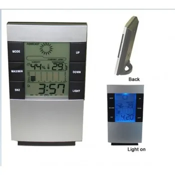 Skaitmeninis laikrodis Oras Stotis Temperatūra Drėgnumas Termometras su Drėgmėmačiu
