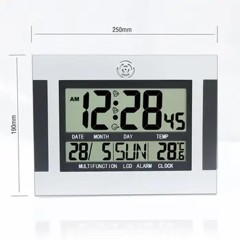 Skaitmeninis Stalo, Sieninis Laikrodis su Termometru & Kalendorius Daugiafunkcį Silent LCD Digital, Didelis Ekranas, Elektroninis Laikrodis-Žadintuvas