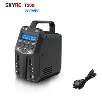 SKYRC T200 Dual AC/DC Balansas Įkroviklis 12A 100W XT60 Už LiPo Li-ion Gyvenimo NiCd NiMH, PB, LiHV Baterija