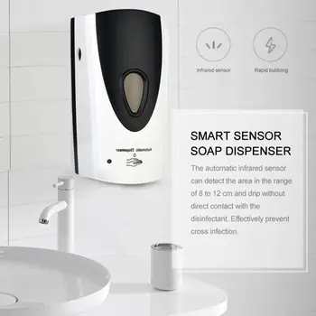 Skysto Muilo Dozatorius 800Ml Automatinė Smart Jutiklis Touchless ABS Electroplated Sanitizer Dispensador Butelį Virtuvė Vonios kambarys
