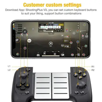 Smart 2 Pusė Perdavė Gamepad Mobiliojo Telefono ragelyje Tablet Valdytojas Žaidimas Pubg Mobiliojo IOS/Android 