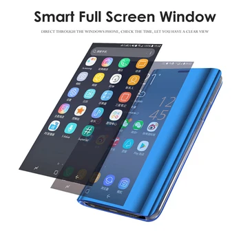 Smart Flip-Veidrodis Atveju KOLEGA F11 Realme 3 Pro Odos Stovėti Telefoną Atveju KOLEGA A5S A7 A9 RENO Savininkas Telefono dėklas Kn(kilmės)