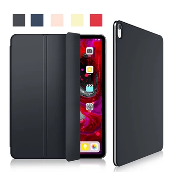 Smart Folio Case For iPad Pro 11 2018 Slim Original europos sąjungos Oficialusis 1:1 Magnetinis Dangtelis Su Back Case For iPad Pro 11 Funda Juoda