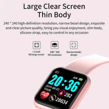 Smart Žiūrėti Moterims D20 Pro Fitness Smartwatch Širdies ritmo Monitorius Kraujo Spaudimas Sporto Sekimo Apyrankę, 