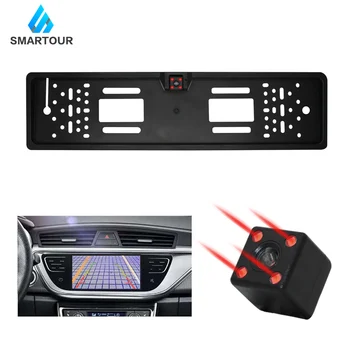 Smartour Auto Parktronic ES Automobilių Licenciją Plokštės Rėmas HD Naktinio Matymo Automobilio Galinio vaizdo Kamera, Atbulinės Galinio vaizdo Kamera Su 12 Led Šviesos