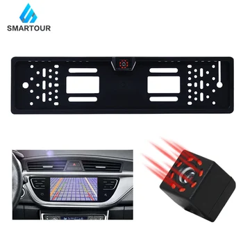 Smartour Auto Parktronic ES Automobilių Licenciją Plokštės Rėmas HD Naktinio Matymo Automobilio Galinio vaizdo Kamera, Atbulinės Galinio vaizdo Kamera Su 12 Led Šviesos