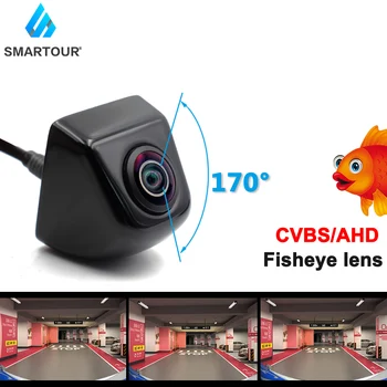 Smartour HD 1280*1080P Naktinio Matymo Atvirkštinio Atsarginės Transporto priemonės Fisheye Objektyvo Galinio vaizdo CCD/HAINAUT Kamera, skirta 
