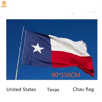 SMJY 3*5 Pėdų JAV Teksaso Vėliavos 90 * 150cm Aukštos Kokybės Siuvinėjimo Festivalis/Baras/Namų Puošybai TX Valstybės Banner Vėliavos
