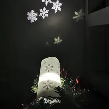 Snaigės, Sniego Kalėdų Naktį Kalėdų Šviesos Projekcija LED USB Žvakė, Lempa, Kiemo Baras, Klubas, Šalis Dekoro Vaikas Dovana