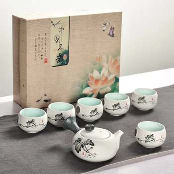 Sniego glazūra arbatos rinkinys Kinų arbatos rinkinys aukštos kokybės keraminės dovanos