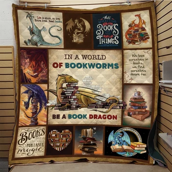 SOFTBATFY Pasaulyje Bookworms Antklodė, Antklodė, Lova Soft Dropshipping