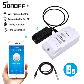 Sonoff TH16 Wifi Smart Switch Stebėti Temperatūros ir Drėgmės Jutiklis Wifi Smart Namų Automatikos Komplektas, Veikia Su Alexa 
