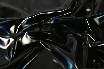 Spalvinga ryškių black pu Vaivorykštė kino audinio Veidrodis, atspindintis drabužių vandeniui Dizaineris Žemyn striukė odos audinio