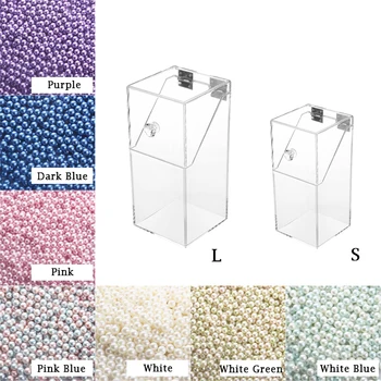 Spalvų Perlų Akrilo makiažo šepetėlių laikiklį kibirą grožio teptuku konteinerių pen teptuku konteinerių darbalaukio konteinerių be šepetėlių
