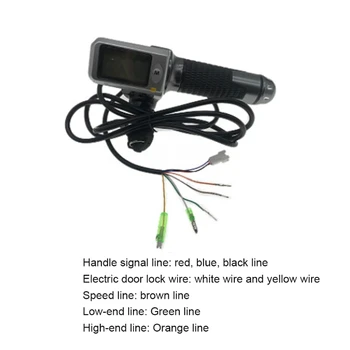 Spidometras/Odometras+sklendės+LCD Ekranas 36v48v60v+lock/kruizas+Baterijos indikatorius elektrinis motoroleris, dviratis MTB triratis 